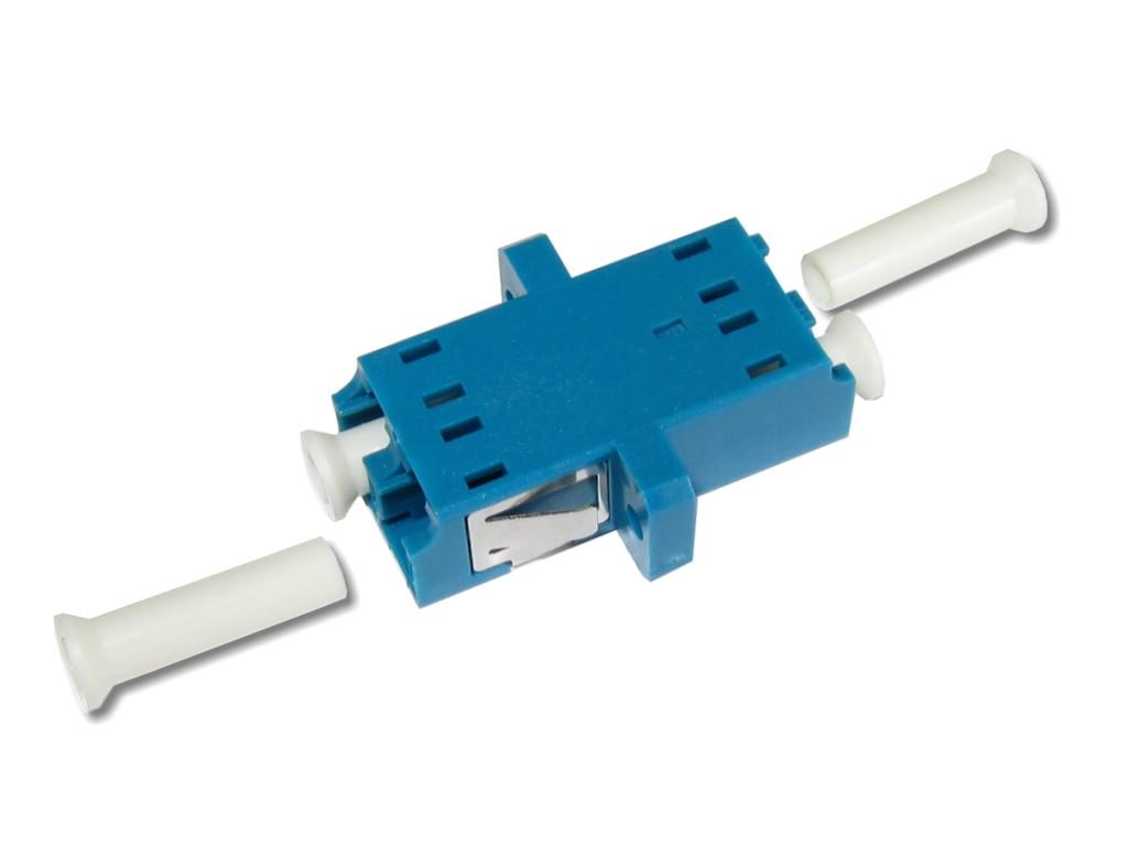 FAD-LCD-S-LC-duplex-Kupplung-singlemode-LWL-blau-mit-Flansch LC duplex LWL Kupplung singlemode