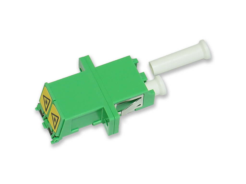 LC/APC duplex Kupplung mit Flansch mit externem Shutter LC/APC duplex Kupplung mit Flansch mit externem Shutter