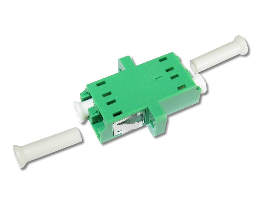 FAD-LAD-LC-APC-duplex-LWL-Kupplung-gr-n LC/APC duplex LWL Glasfaser-Kupplung singlemode