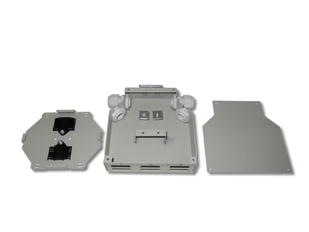 Glasfaser Wandverteiler 6x SC duplex oder LC quad für Hutschiene