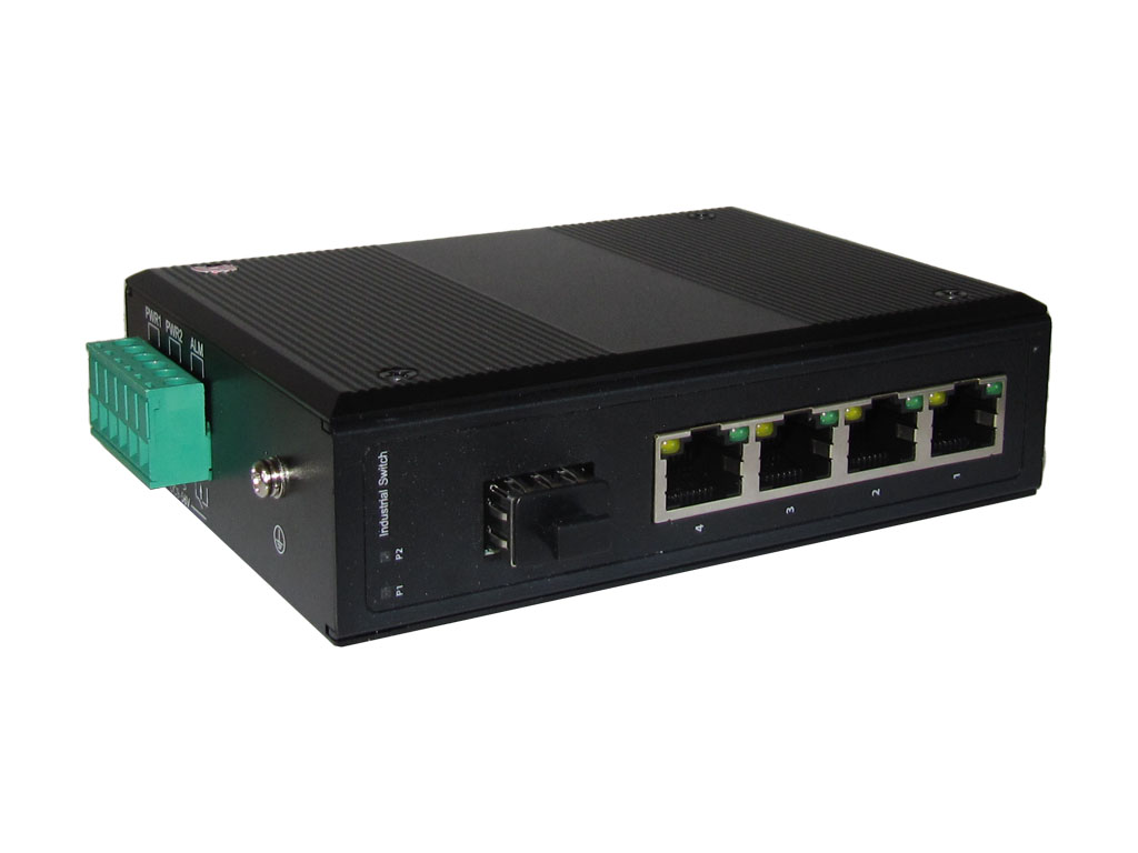 Industrial Gigabit Switch 4xRJ45(10/100/1000) + 1xSFP Ports unmanaged