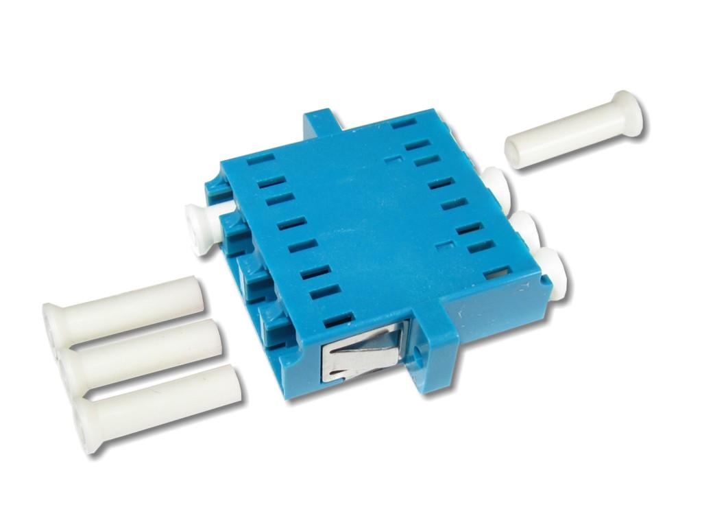 FAD-LC4-S-LC-quad-Kupplung-LWL-4-fach-singlemode-blau