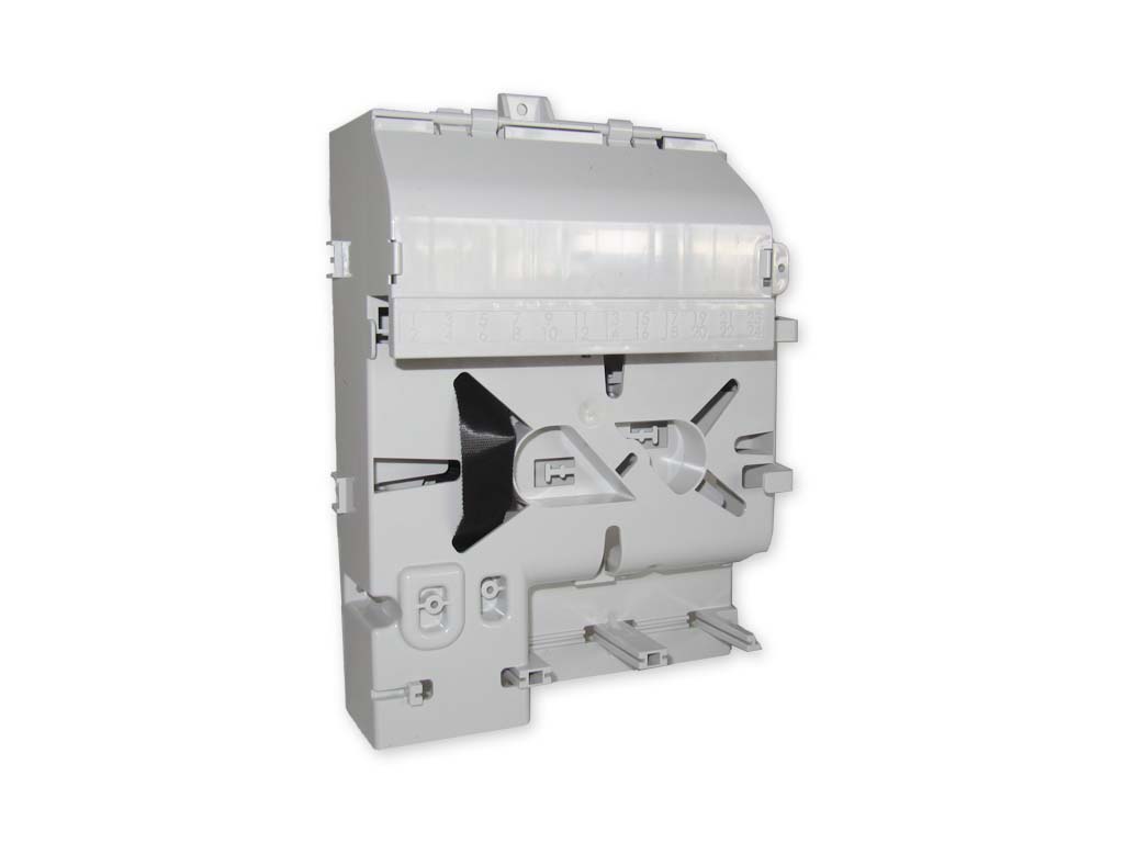 LWL FTTH Wandverteiler IP65 für 12x SC-duplex bzw. LC-quad Kupplungen bis 48 Spleiße