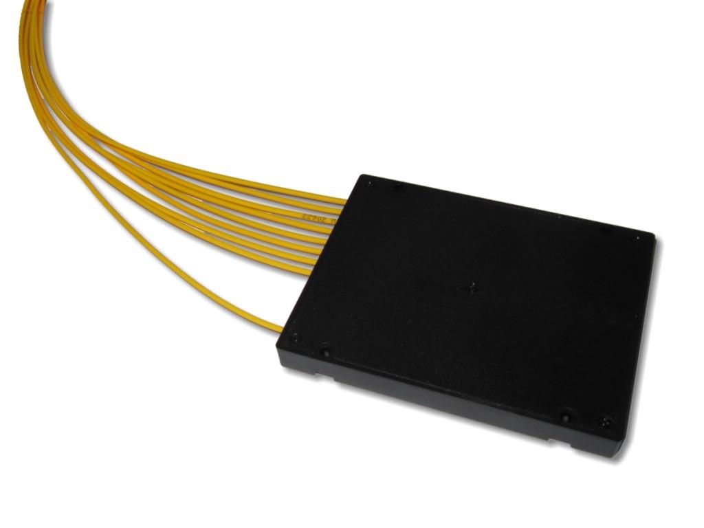 PLC Splitter 1x8  9/125µm G657A1 beidseitig 2m 2.0mm Kabel (ohne Stecker)