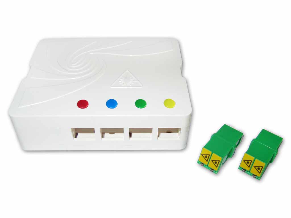 FDO-F8A-2LA-lwl-ftth-dose-2-lc-apc-duplex-mit-shutter LWL FTTH Anschlussdose mit 2x LC APC duplex Kupplung mit Shutter