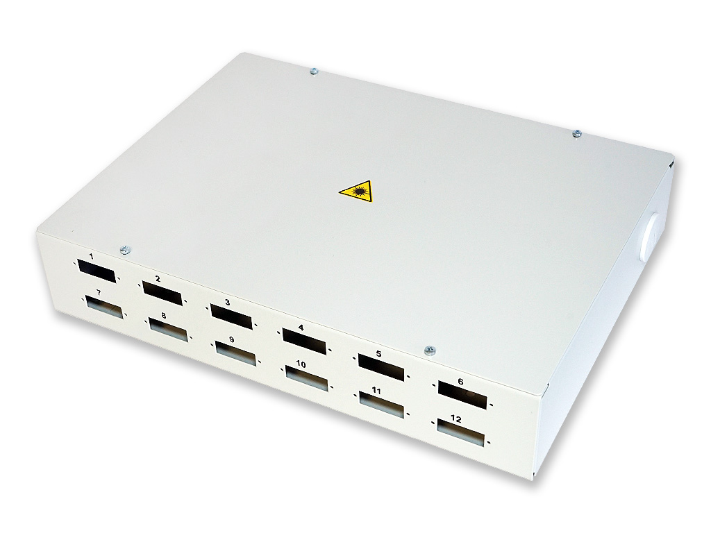 LWL FTTH Wandverteiler für 12 SC duplex Kupplungen