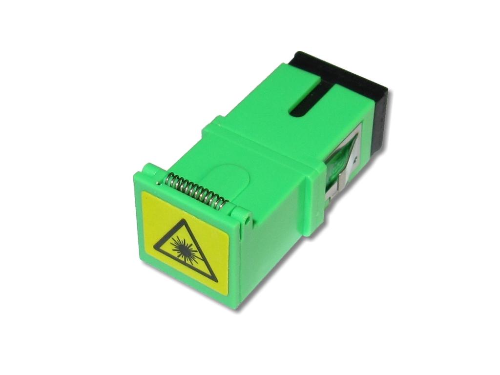 FAD-SAS-NFES-SC-APC-simplex-Kupplung-ohne-Flansch-externer-Shutter SC/APC-SC/APC simplex Kupplung singlemode Laserschutz Shutter ohne Flansch