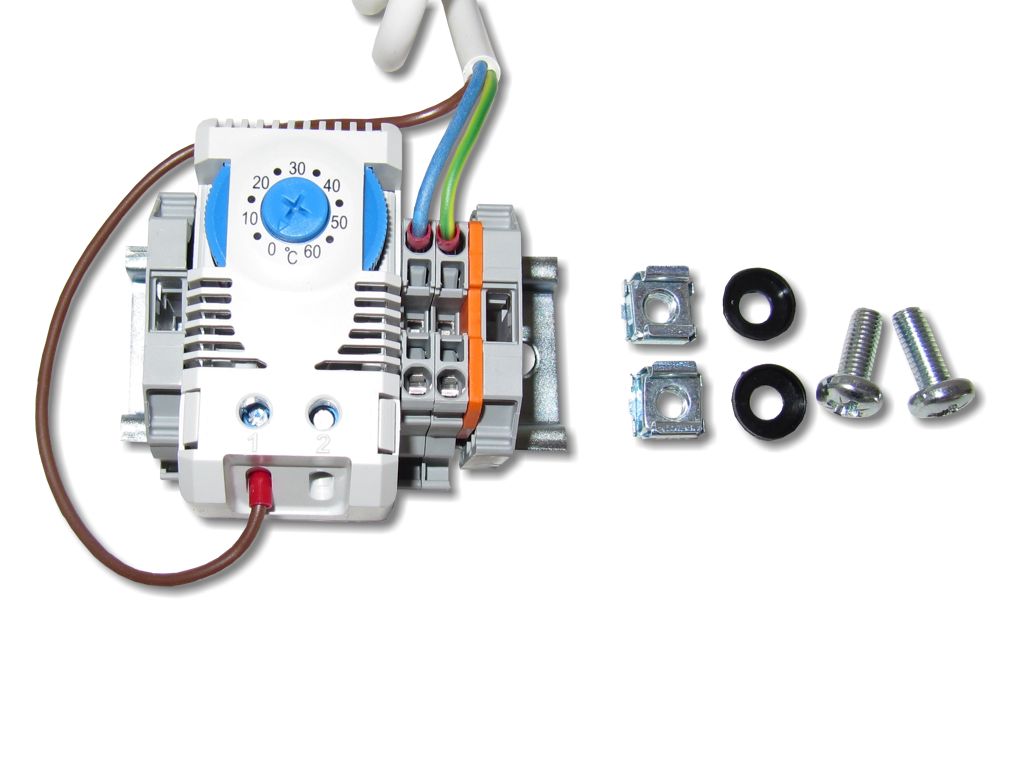 Schaltschrank Thermostat verkabelt 0-60°C