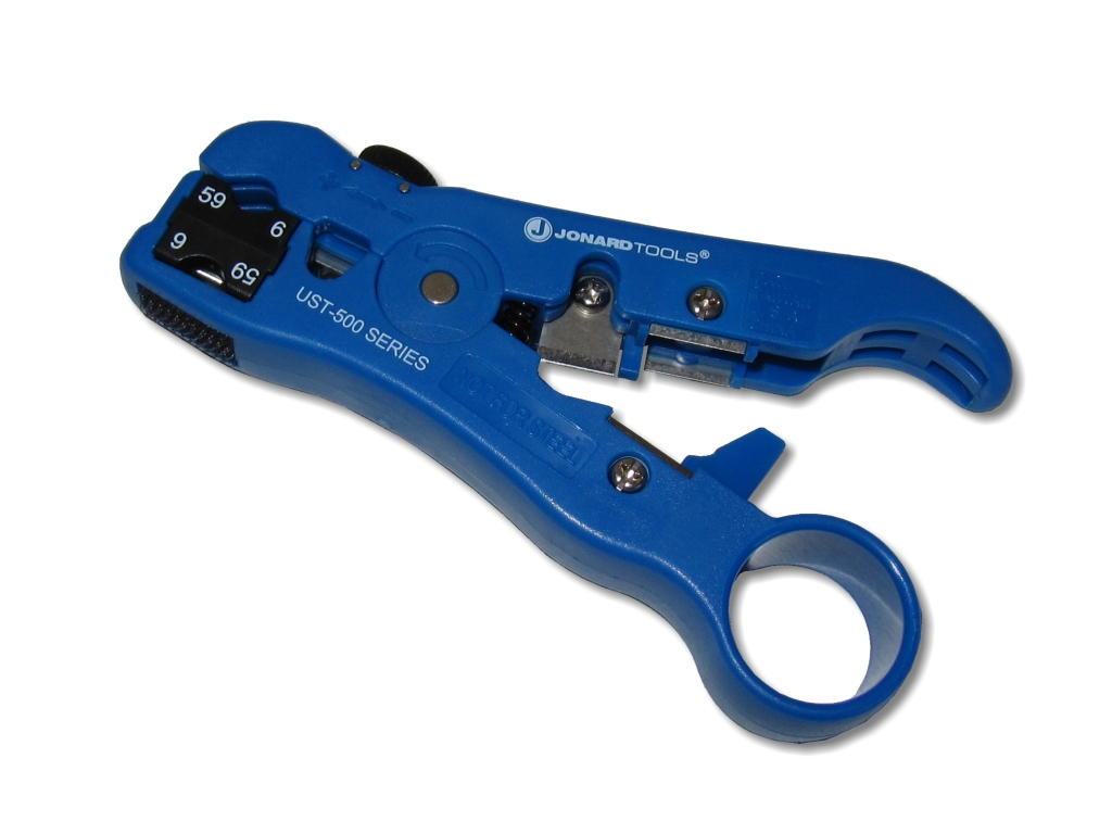 UST-596 Jonard Universal Absetzwerkzeug mit Kabelstop für Coax RG59/6, Netzwerk- und Telefonkabel