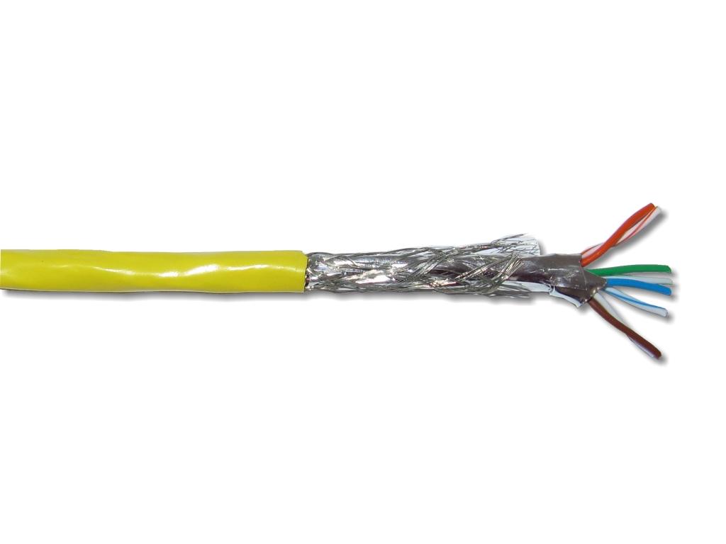 Cat.5E SFTP Patchkabel Meterware gelb Draka