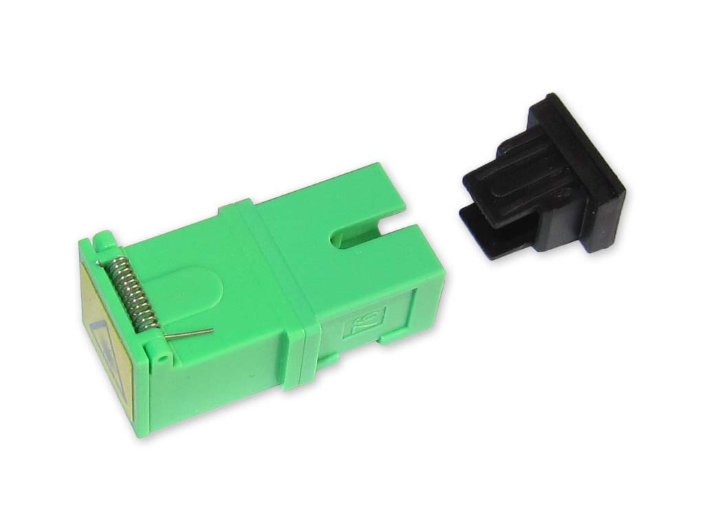 SC/APC-SC/APC simplex adapter singlemode mit Shutter ohne Flansch ohne Clip