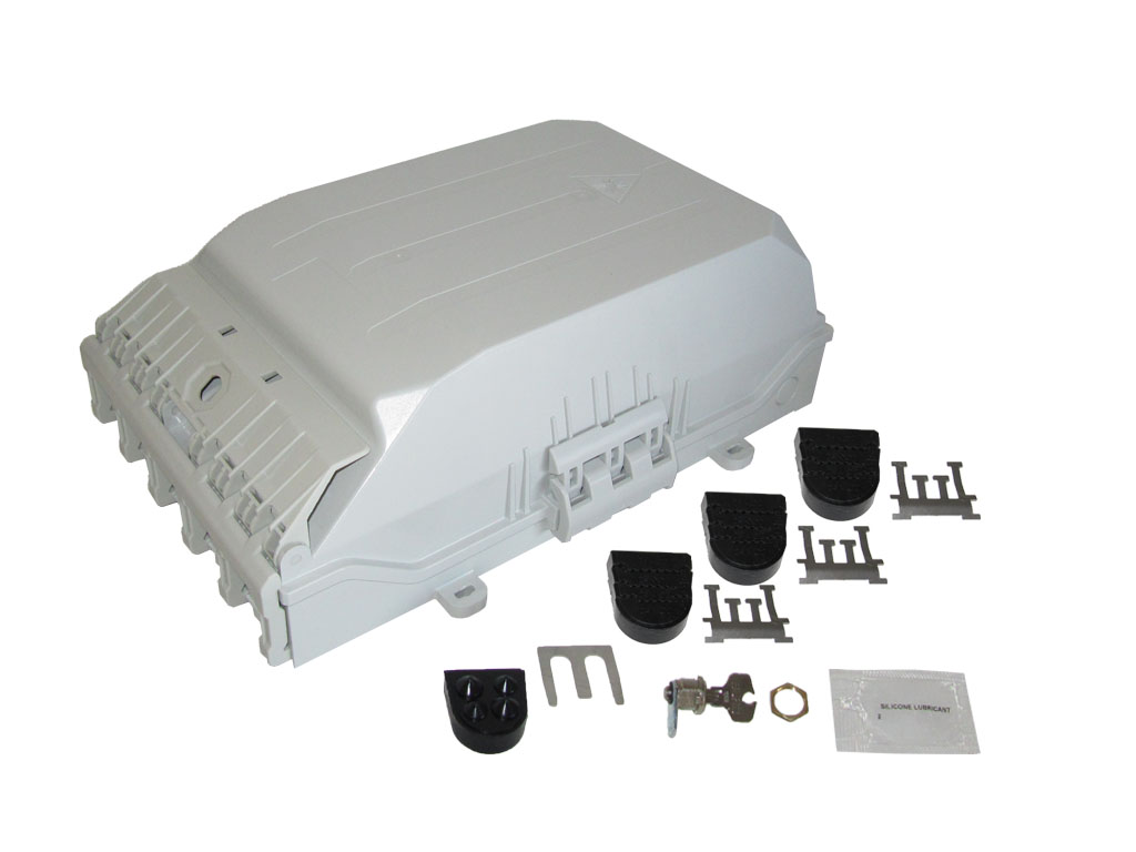 LWL FTTH Glasfaser hausverteiler IP65 48 SC simplex LC duplex Kupplungen 96 Spleiße