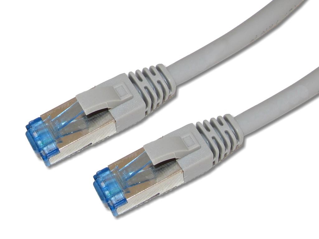 RJ45 S/FTP Patchkabel Cat.6A 10 Gigabit grau, 3m