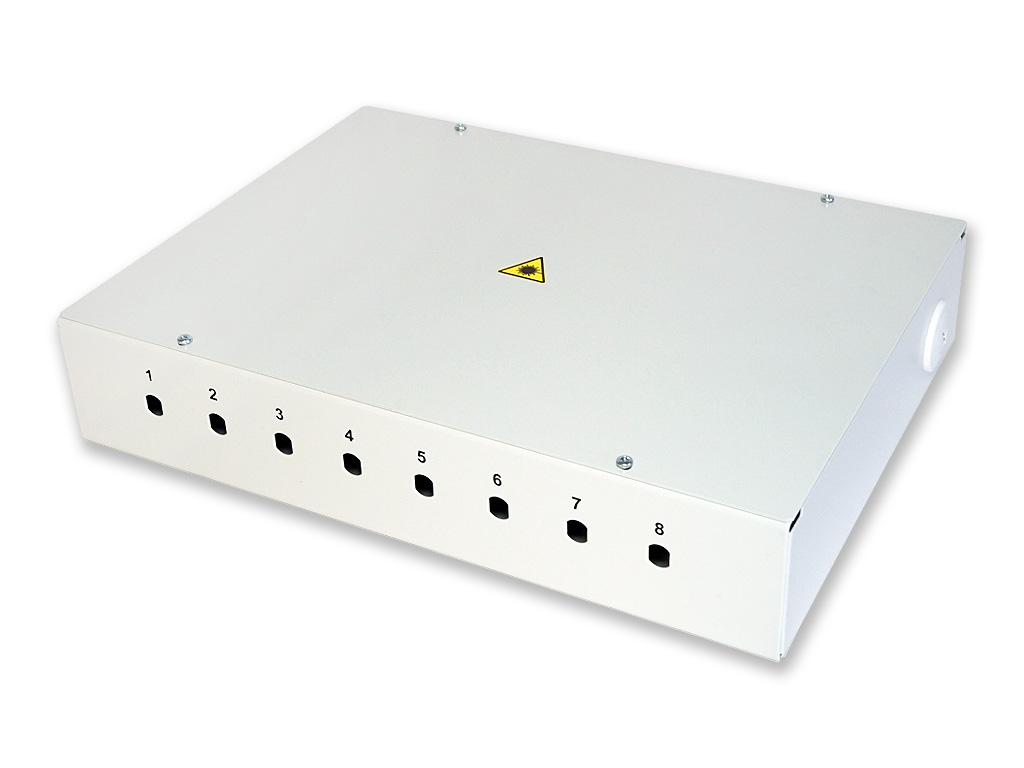 LWL FTTH Wandverteiler für 8 ST Kupplungen