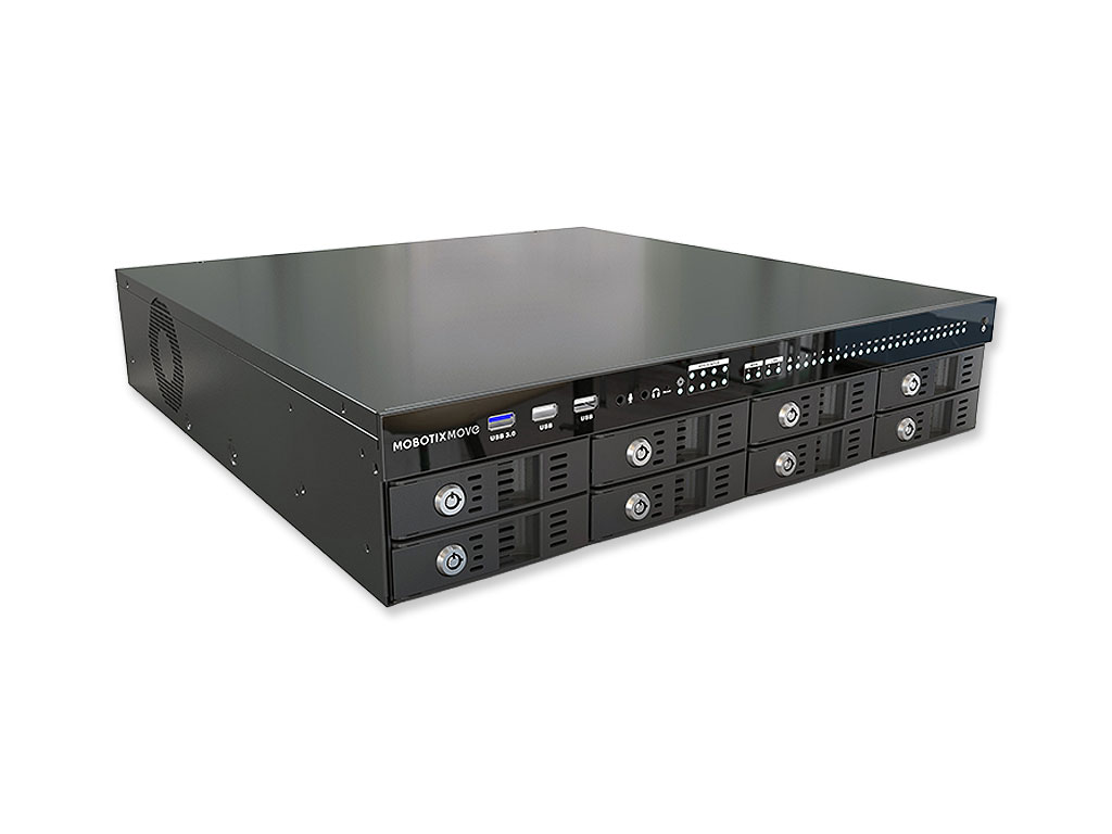 MOBOTIX MOVE NVR Netzwerk-Videorekorder 64 Kanäle 24 PoE