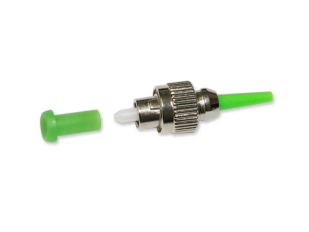 FC/APC LWL Stecker singlemode 0,9mm mit grünem Knickschutz