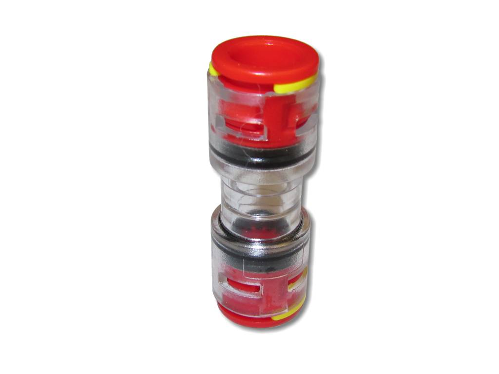 10 / 8 mm Mikrorohrverbinder microduct connector innen 8 mm mit clips