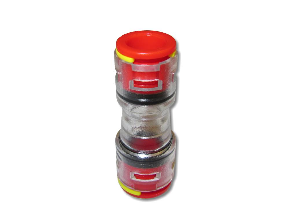 12mm auf 7mm Reduzierverbinder für Mikrorohre mit Clips