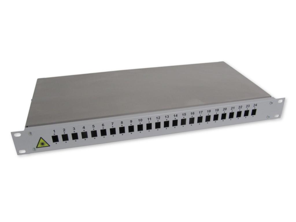 19" Patchpanel 1HE für 24xSC-simplex bzw. LC-Duplex unbestückt