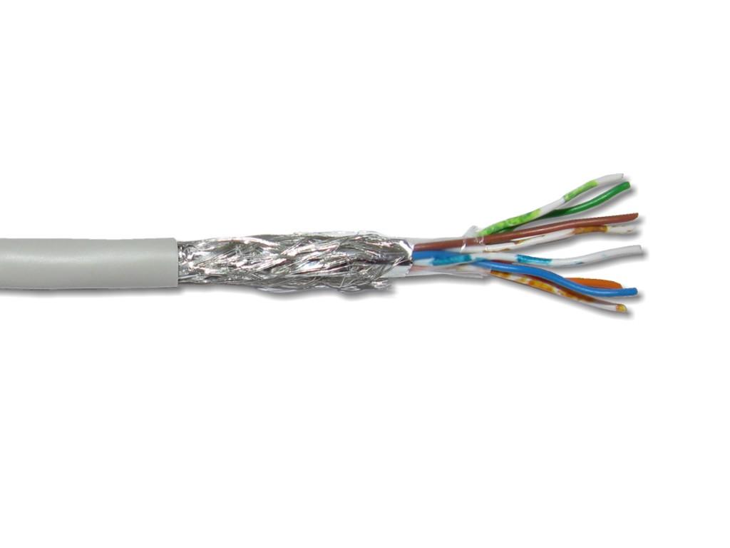 Cat.5E SFTP 4x2xAWG26 Patchkabel Meterware grau