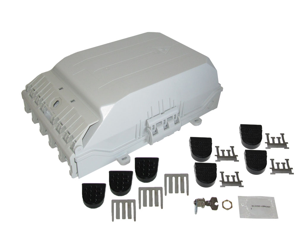 LWL FTTH Glasfaser gebäudeverteiler IP65 48 SC simplex LC duplex Kupplungen 96 Spleiße