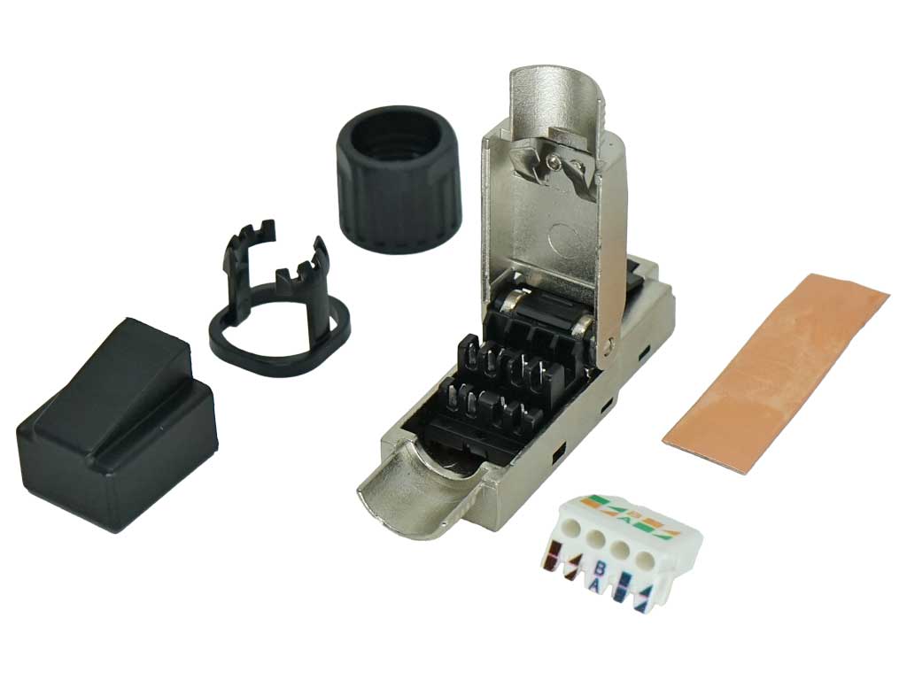 feldkonfektionierbarer RJ45 Stecker Cat.6A geschirmt