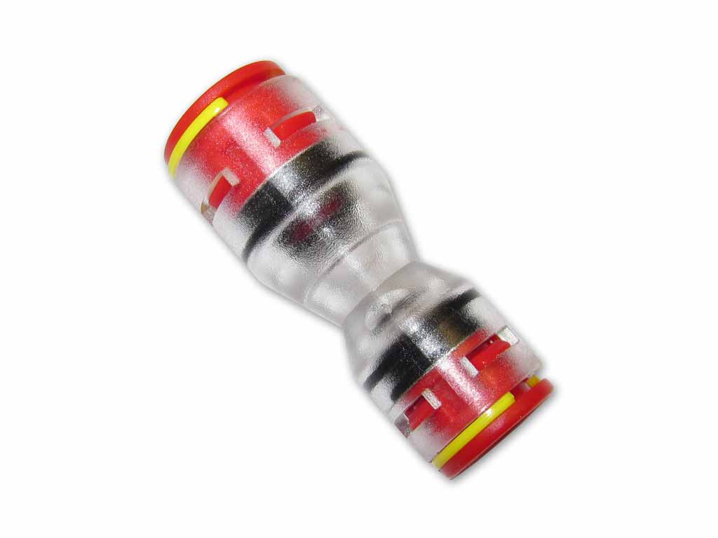 Reduzierverbinder 10mm auf 7mm für Mikrorohre inkl. Clips