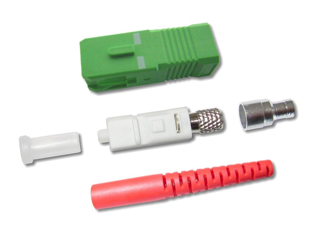 SC/APC Stecker singlemode 3mm rot