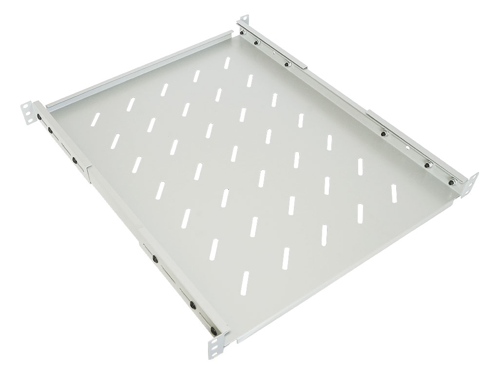 19" Fachboden 1HE für Wandschränke Tiefe regulierbar 550-700mm