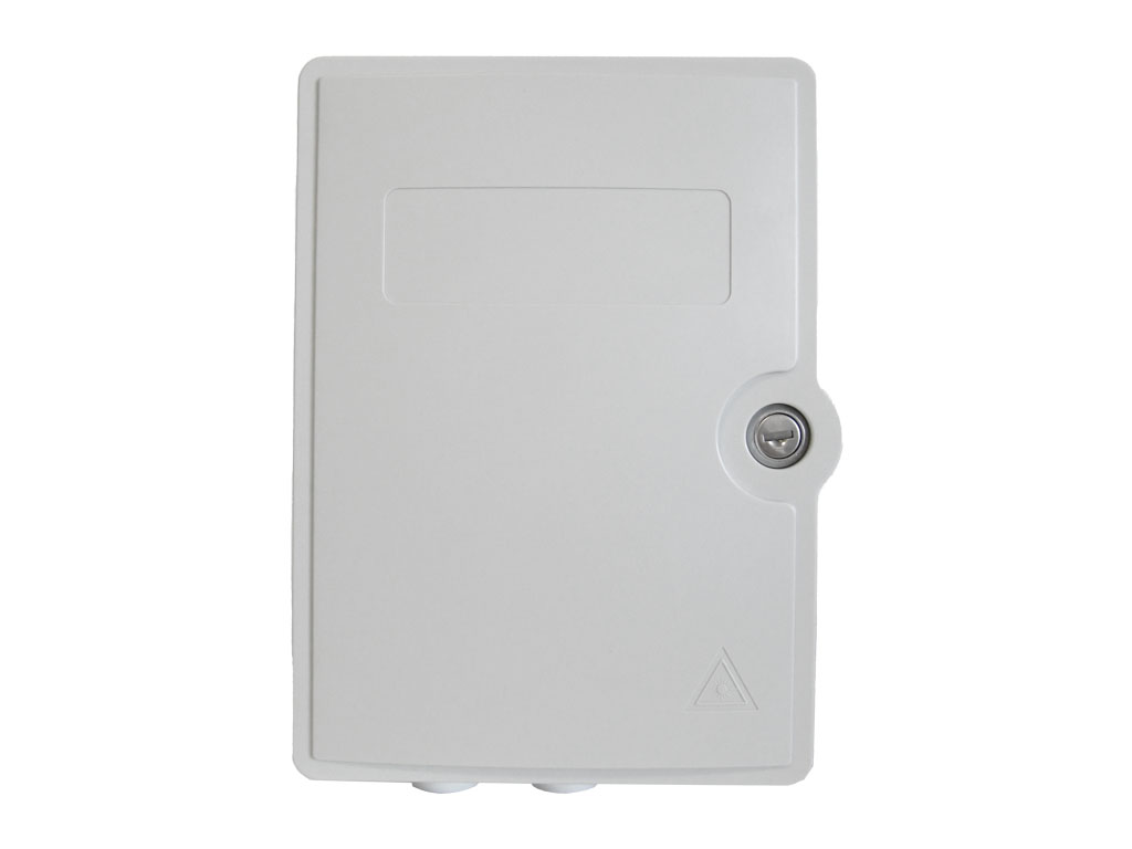 LWL FTTx Hausverteiler IP55 für 24 Fasern und 6 SC duplex oder LC Quad Kupplungen