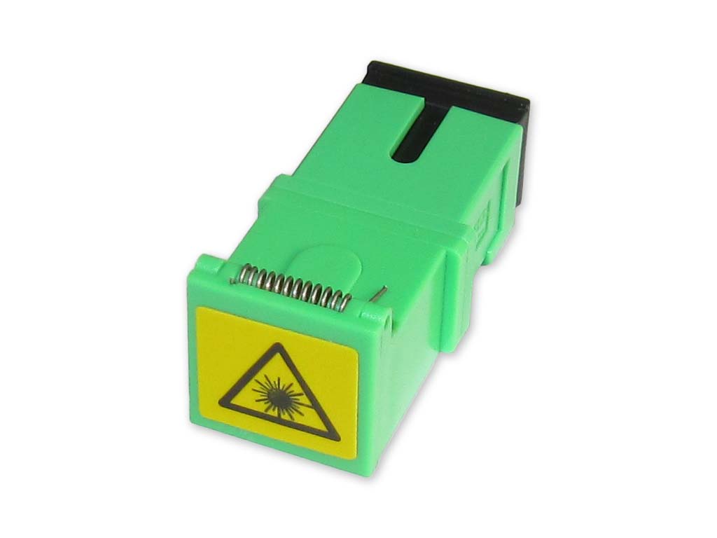 FAD-SAS-NFES-NC-SC-APC-simplex-adaptor-no-flange-externer-Shutter-ohne-clip SC/APC-SC/APC simplex Kupplung singlemode mit Shutter ohne Flansch ohne Clip